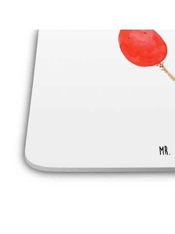 Mr. & Mrs. Panda Untersetzer für Gläser Blume HageRundunge ohne Spruch in Weiß