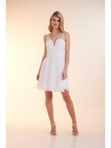 LAONA Cocktailkleid White Illusion Dress in Cream White