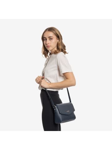 Lazarotti Bologna Leather Umhängetasche Leder 22 cm in navy