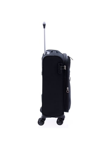 Gladiator 2000 4 Rollen Kabinentrolley 55 cm mit Dehnfalte black