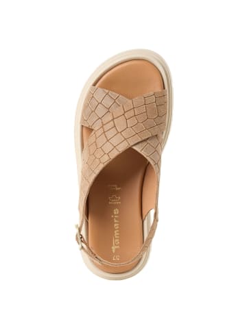 Tamaris Sandalette in BROWN STRUCT.