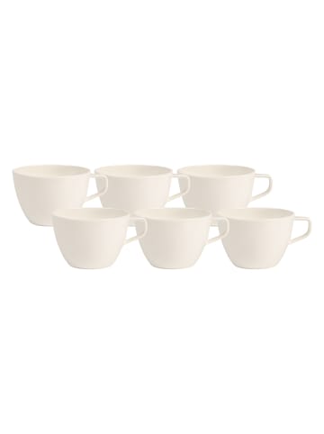 Villeroy & Boch 6er Set Café au Lait Tassen Artesano Original 260 ml weiß in weiß