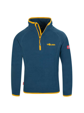 Trollkids Funktionsshirt Nordland in mystic blue/golden yellow