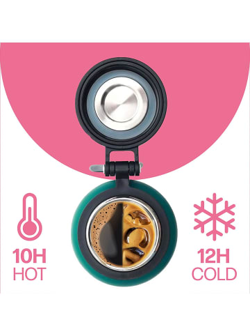 Cosumy Thermosflasche mit Filter 1l - Doppelwandiger Edelstahl -