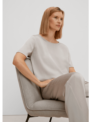 comma Bluse kurzarm in Beige