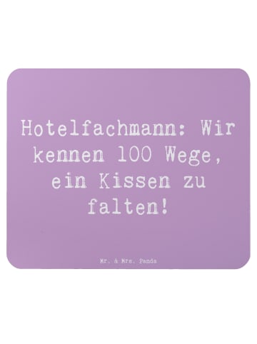 Mr. & Mrs. Panda Mousepad Spruch Hotelfachmann Kissen mit Spruch in Lavendeltraum