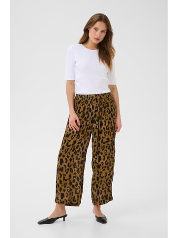 Kaffe Casual Hose KAmille Loose fit in Brown Leopard Print