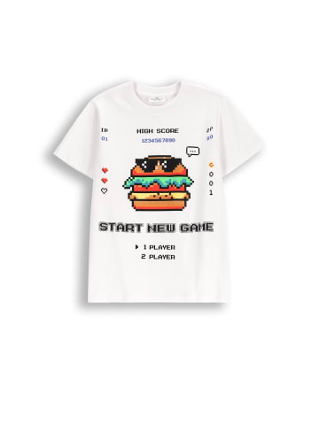 Coccodrillo T-Shirt mit kurzen Ärmeln in weiß