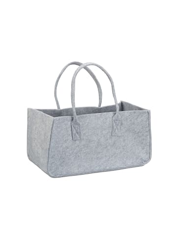 relaxdays 2x Kaminholztasche in Grau - (B)25 x (H)25 x (T)50 cm