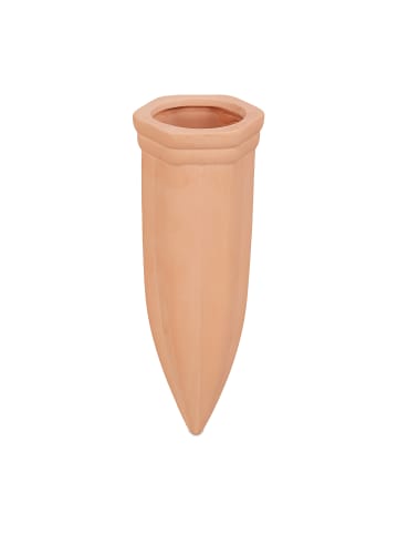 relaxdays 4x Tonspitzen Bewässerung in Terracotta - (B)5,5 x (H)15 x (T)5 cm