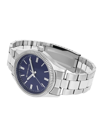Tom Tailor Quarzuhr Alloy/Edelstahl, IP silber in Blau