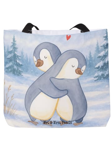 Mr. & Mrs. Panda Shopper Pinguine Kuscheln Design ohne Spruch in Weiß