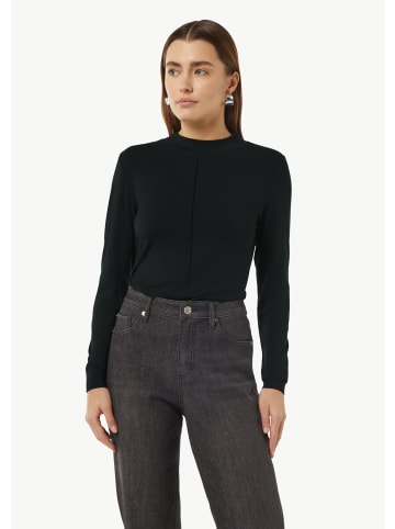 comma CI T-Shirt langarm in Schwarz