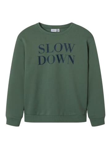 name it Sweatshirt NKMNELLO LS NREG SWE BRU in laurel wreath