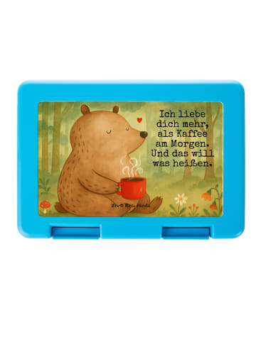 Mr. & Mrs. Panda Lunchbox Bär Morgenkaffee Design mit Spruch in Weiß