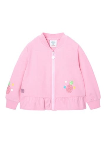 Boboli Sweatjacke Ananas Rüschen in Rosa