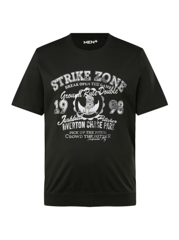 Men Plus Kurzarm T-Shirt in anthrazit