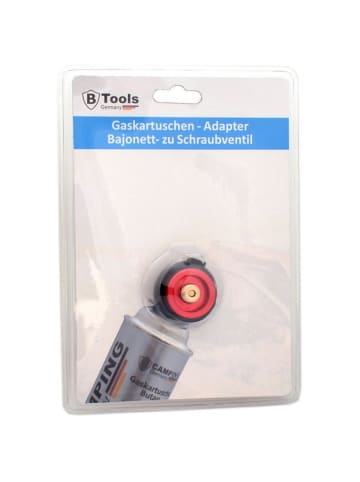 COFI 1453 Gaskartuschen-Adapter Bajonett- zu Schraubventil in Rot
