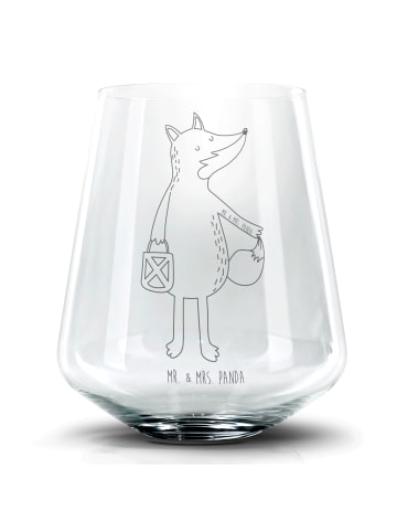 Mr. & Mrs. Panda Blümchentail Glas Fuchs Laterne ohne Spruch in Transparent