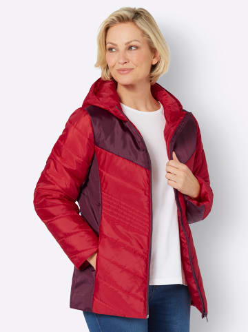 Sieh an! Steppjacke in rot-burgund