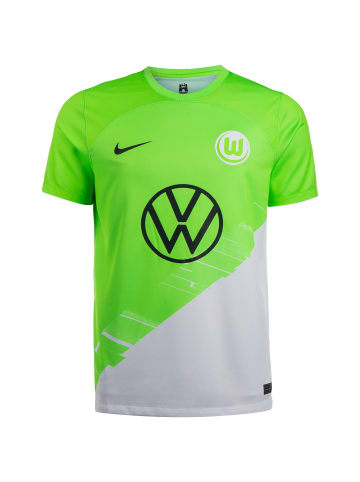 Nike Performance Fußballtrikot VfL Wolfsburg Stadium 23/24 Heim in hellgrün / anthrazit