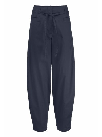 Hessnatur Hessnatur Gewebe Hose Barrel Leg aus Bio-Baumwolle mit Elasthan in marine