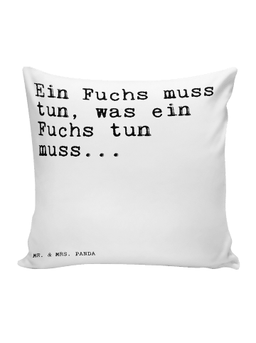 Mr. & Mrs. Panda Sitzkissen Ein Fuchs muss tun,... mit Spruch in Weiß