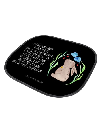 Mr. & Mrs. Panda Scheibenschutz Auto Hase Blume mit Spruch in Schwarz