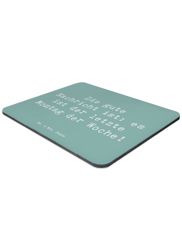 Mr. & Mrs. Panda Mouse Pad Spruch Hoffnung Montag mit Spruch in Meeresbrise