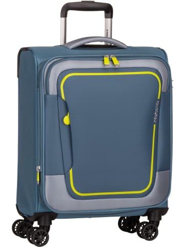 American Tourister Koffer & Trolley Pulsonic Spinner 55 EXP in Coronet Blue