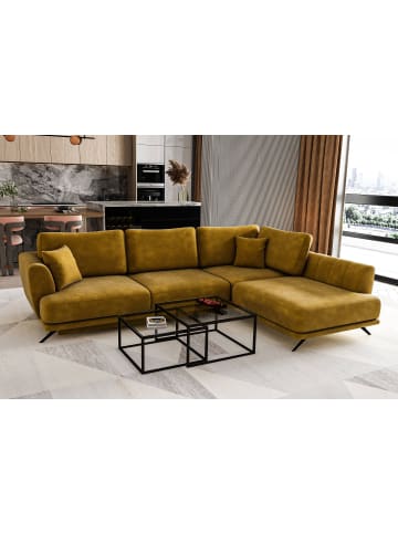 MF Design Lardo Recamiere Rechts in Amber -  (L) 191 x (B) 276 x (H) 90 cm