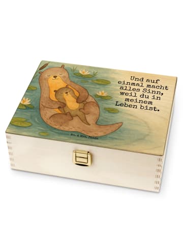 Mr. & Mrs. Panda Teebox Otter Kind Design mit Spruch in Weiß