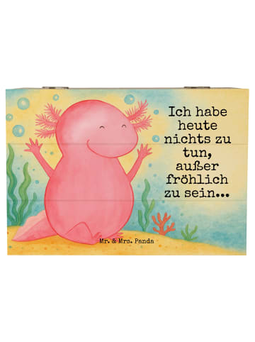 Mr. & Mrs. Panda Erinnerungsbox Axolotl Hurra Design mit Spruch in Weiß
