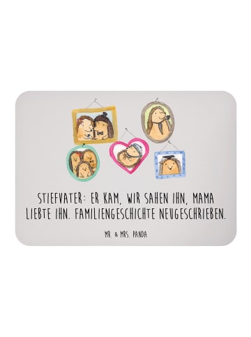 Mr. & Mrs. Panda Magnet Stiefvater Liebe mit Spruch in Grau Pastell