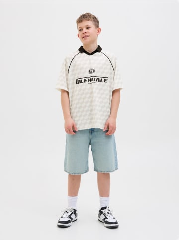 JACK & JONES Junior Poloshirt JCOLIDO MESH OPEN COLLAR JNR in cloud dancer