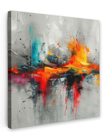 MuchoWow Leinwand Bilder Abstrakte Kunst Explosion