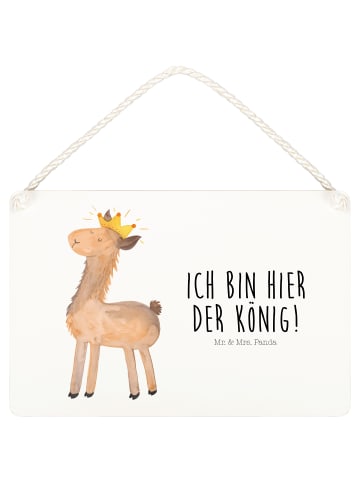 Mr. & Mrs. Panda Deko Schild Lama König mit Spruch in Transparent