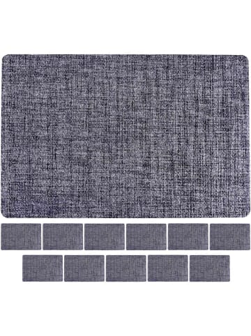 Ritzenhoff & Breker 12er Set Tischsets Linen 44 x 29 cm in Graublau
