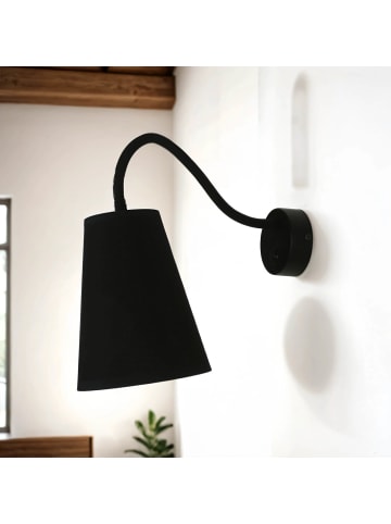 Licht-Erlebnisse Wandlampe (B)14 x (H)40 cm in Schwarz Gold