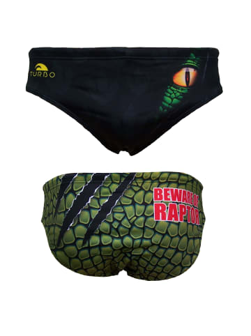 Turbo Badehose Raptor gefüttert in schwarz