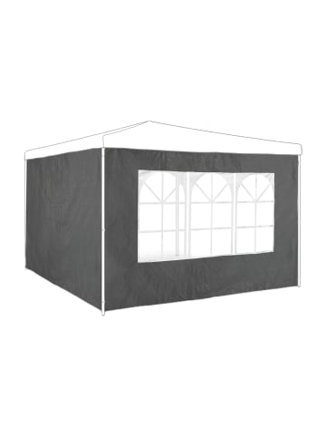 2x Pavillon Seitenwand in Grau - (B)3 x (H)2 m