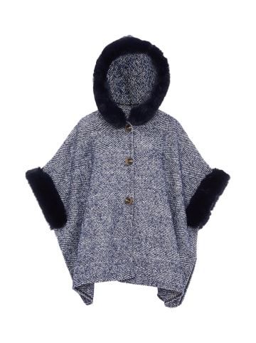 osha Damen Poncho in Marine