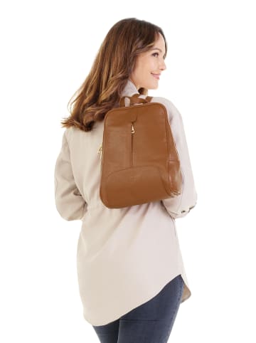 Samantha Look Rucksack echt Leder in cognac