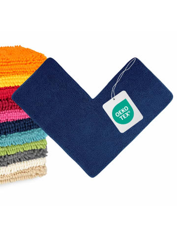 WohnDirect Eckbadematte PARIS in Dunkelblau