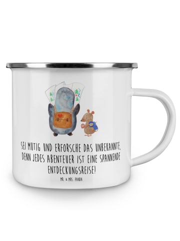 Mr. & Mrs. Panda Becher Unbekannte Orte erkunden mit Spruch in Weiß