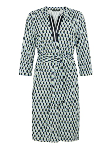 Betty Barclay Blusenkleid mit Gürtel in Blau/Grün