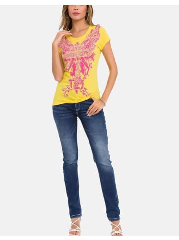 Cipo & Baxx T-SHIRT WT341 in YELLOW