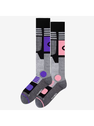 Occulto 2er Pack Skisocken Maria in Lila2-Pink2