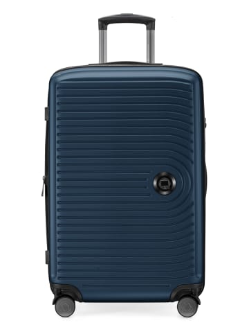 Hauptstadtkoffer Mitte - Mittelgroßer Koffer Trolley Reisekoffer TSA, 68cm, 4 Rollen, 88 L in Dunkelblau