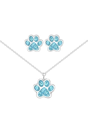 Alexander York Kinderschmuck-Set PFOTE in 925 Sterling Silber, 4-tlg. in silber